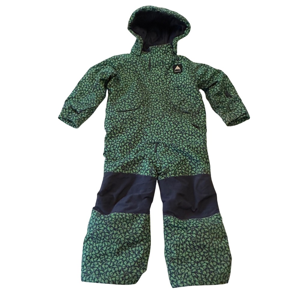 Burton Toddler 2T Snowsuit Green Alien Graphic Print One Piece Insulated Hooded
